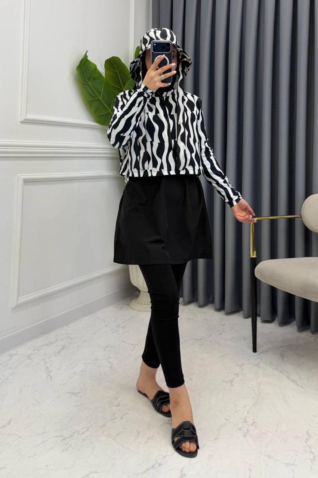 Tesettür Mayo Zebra